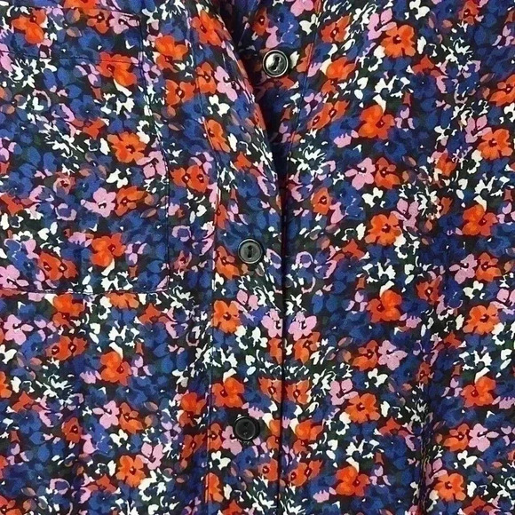 Parker Jemma Sleeveless Silk Blend Dress Size Small Multi Ditsy - Picture 4 of 15